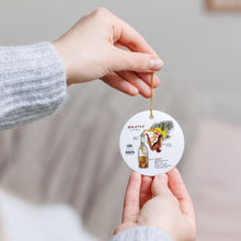 Load image into Gallery viewer, The 2025 Illustrated Molotov Cocktail - Ceramic Ornament