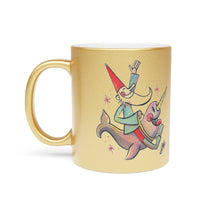 Load image into Gallery viewer, Metallic Gnome & Narwhal Mug (Silver / Gold)