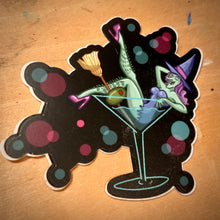 Load image into Gallery viewer, Hairy Leg Martini Witch Sticker