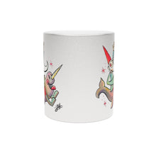 Load image into Gallery viewer, Metallic Gnome & Narwhal Mug (Silver / Gold)