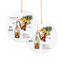 Load image into Gallery viewer, The 2025 Illustrated Molotov Cocktail - Ceramic Ornament
