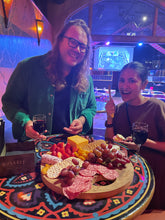 Load image into Gallery viewer, Enjoying wine and cheese before painting
