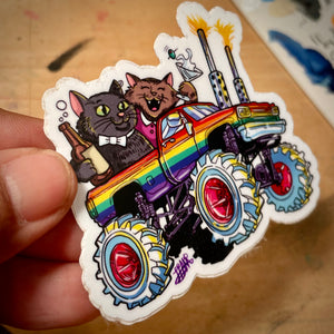 Monster Pride Kitties Sticker