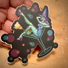 Load image into Gallery viewer, Hairy Leg Martini Witch Sticker
