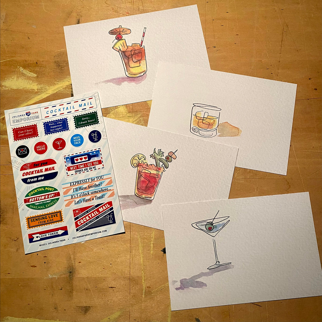 Cocktail Mail Postcard Kit